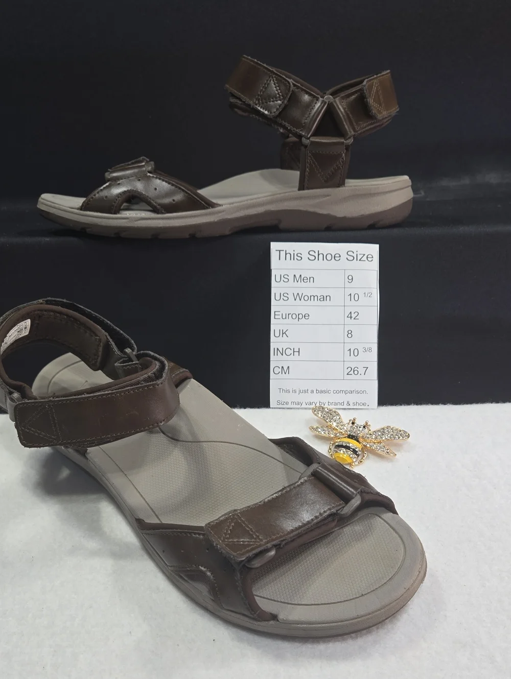 Vionic Canoe Leo Backstrap Sandal in Brown Leather